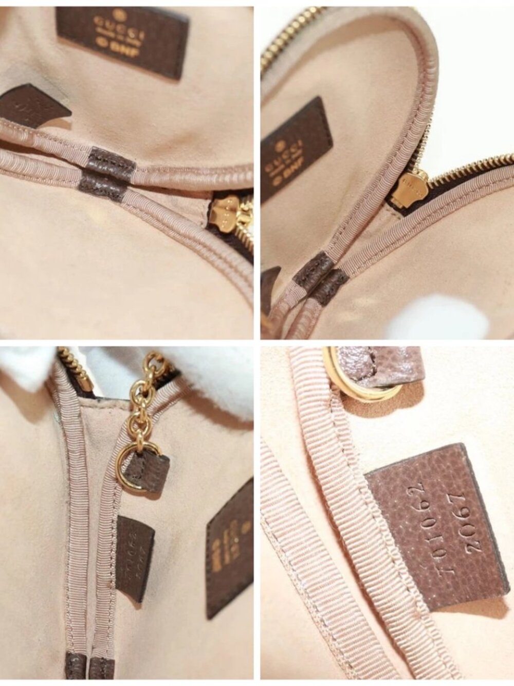 GUCCI GG Supreme Bananya Coin Purse PVC Beige Gold 701062 Auth 168024M - Picture 14 of 15